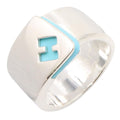 Hermes Ring Candy Blue 925 Sterling Silver
