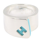 Hermes Ring Candy Blue 925 Sterling Silver — view 2