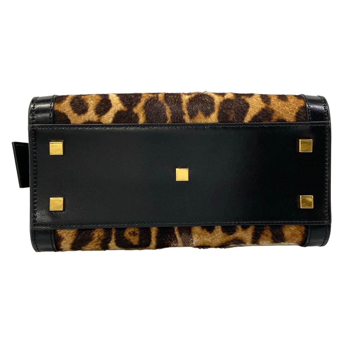 Saint Laurent Paris Handbag Uptown Small Black Beige Dark Brown Embossed Leather — view 5