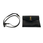 Saint Laurent Paris Handbag Uptown Small Black Beige Dark Brown Embossed Leather — view 8