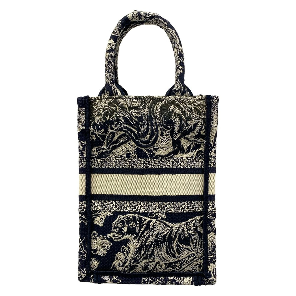 Dior Tote Book Mini Phone Dark Navy Ivory — view 3