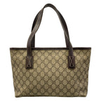 Gucci Shoulder Bag GG Plus Supreme Dark Brown Beige Leather — view 3