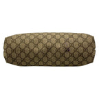Gucci Shoulder Bag GG Plus Supreme Dark Brown Beige Leather — view 5