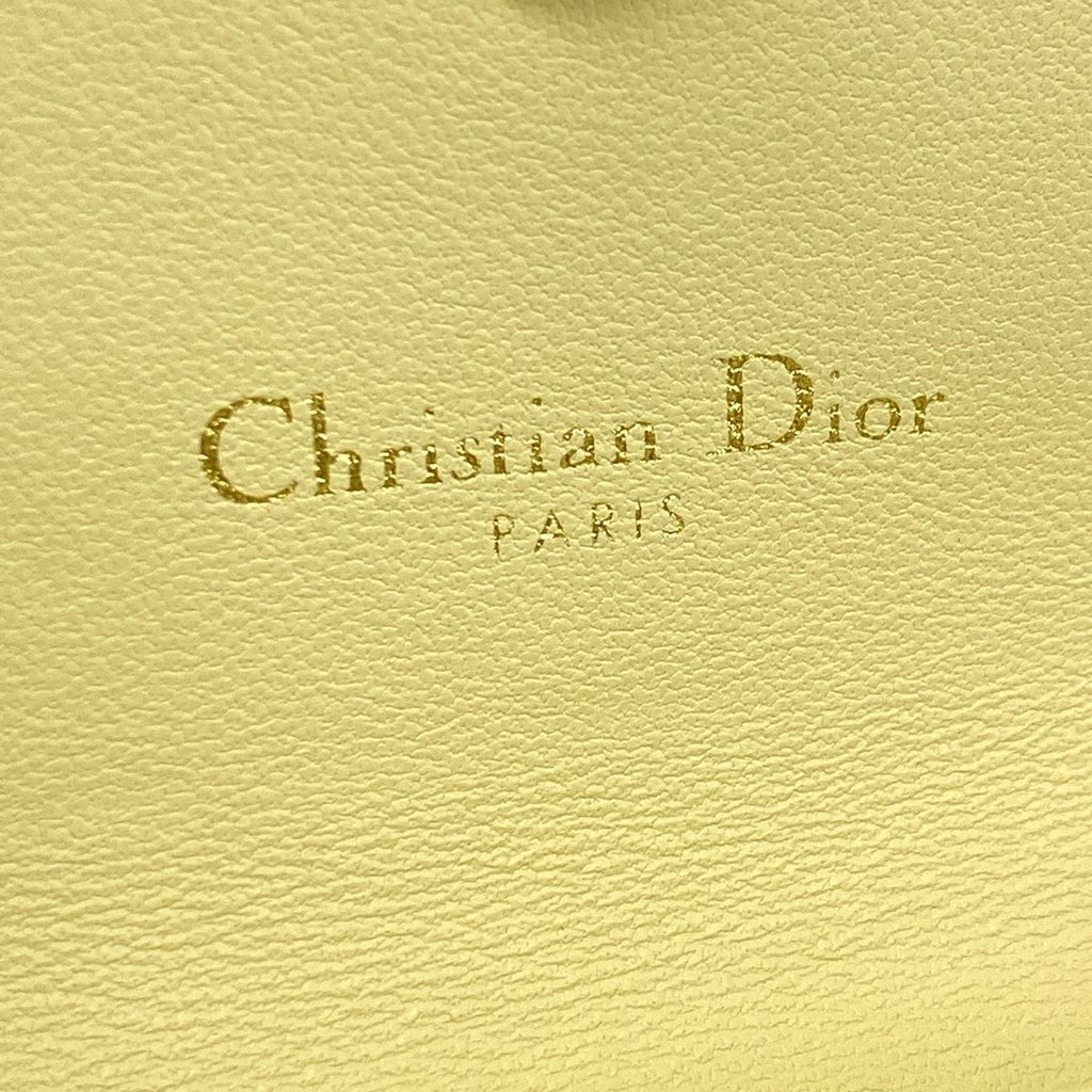 Dior Shoulder Bag Cannage Stitch Light Yellow Chain Smartphone Pochette — view 8