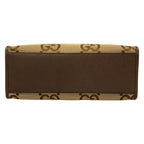 Gucci Tote Jumbo GG Beige Dark Brown Leather — view 5