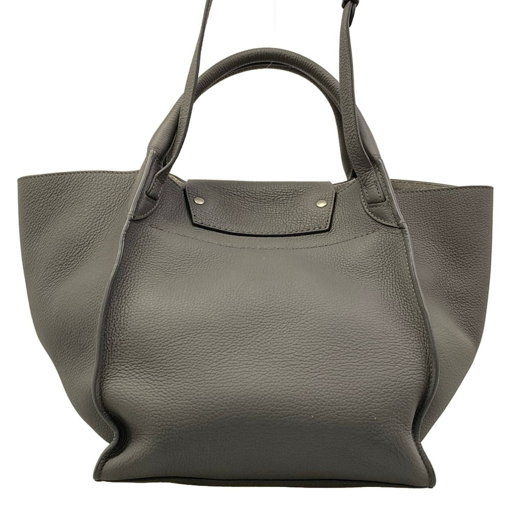 Celine Shoulder Bag Big Small with Long Strap Gray 2-Way — view 3