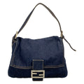 Fendi Handbag Mamma Bucket Blue Leather