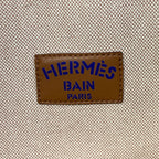 Hermes Tote Pict de Plage Ivory Navy Orange Beach 2-Way Cotton — view 8