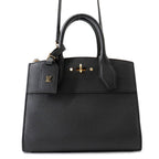 Louis Vuitton Calfskin City Steamer 2-Way Shoulder Bag Black