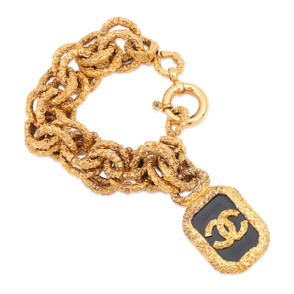 Chanel Bracelet CC Logo Lava Motif 93A — view 3