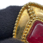 Chanel Brooch CC Logo Metal Gripoix Color Stone — view 8
