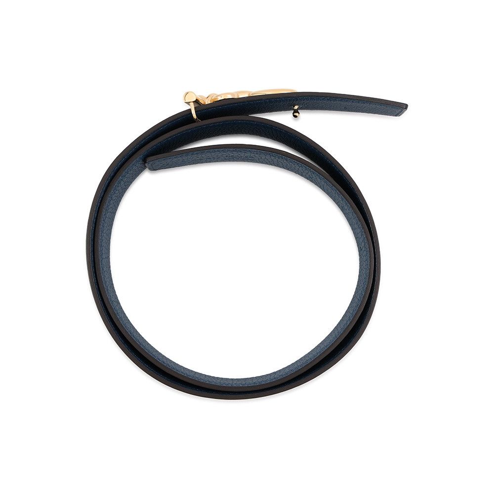 Hermes Belt Yachting Chaine D'ancre Black Bleu Nuit Silver Swift Togo — view 3