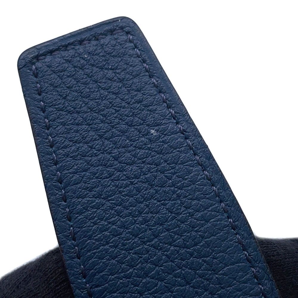 Hermes Belt Yachting Chaine D'ancre Black Bleu Nuit Silver Swift Togo — view 8