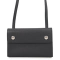 Hermes Wallet on Chain Nappe to Go Black Silver Epsom Shoulder Bag