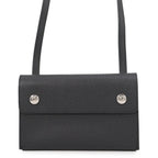Hermes Wallet on Chain Nappe to Go Black Silver Epsom Shoulder Bag