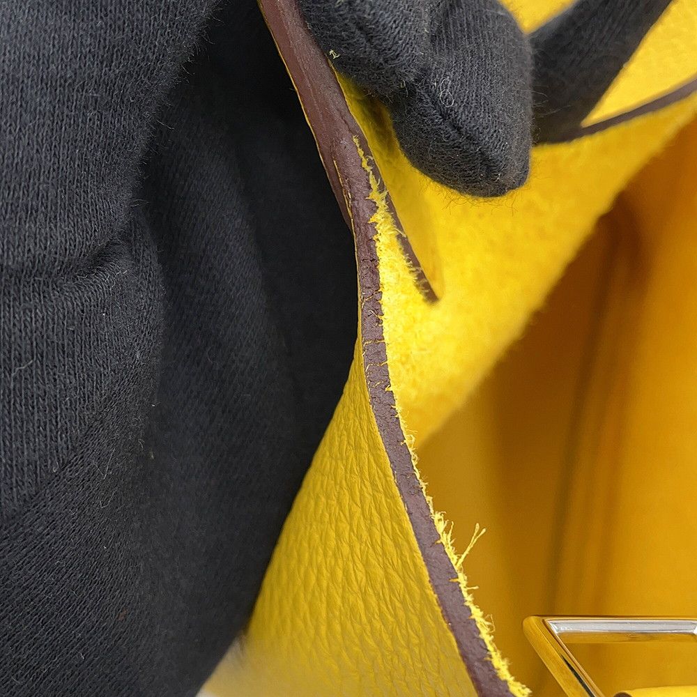 Hermes Handbag Picotin Lock PM Jaune Ambre Silver Taurillon Clemence — view 7