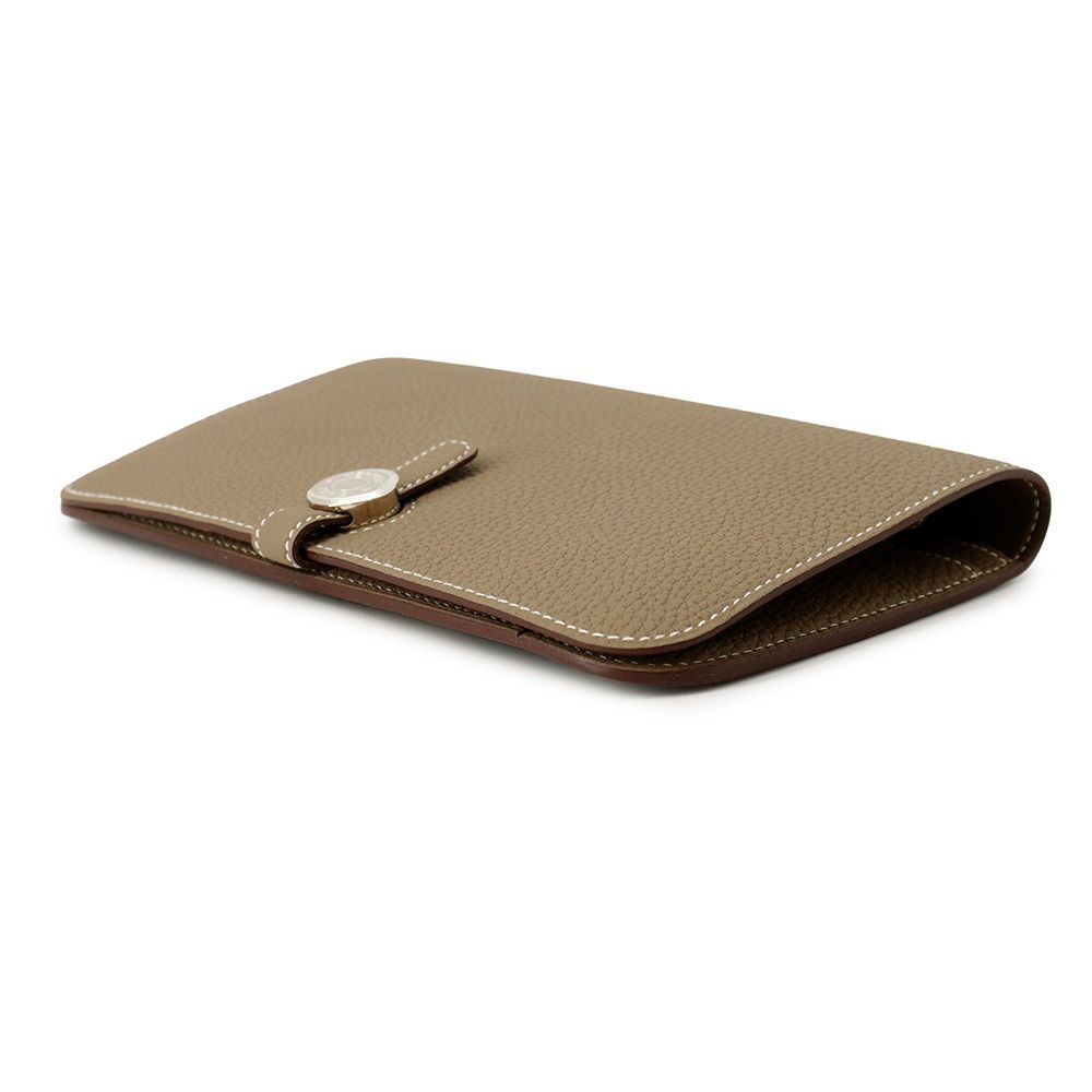 Hermes Wallet Dogon GM Duo Etoupe Silver Togo — view 2
