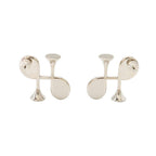 Hermes Earrings Col H Gray Silver Swift — view 3