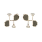 Hermes Earrings Col H Gray Silver Swift