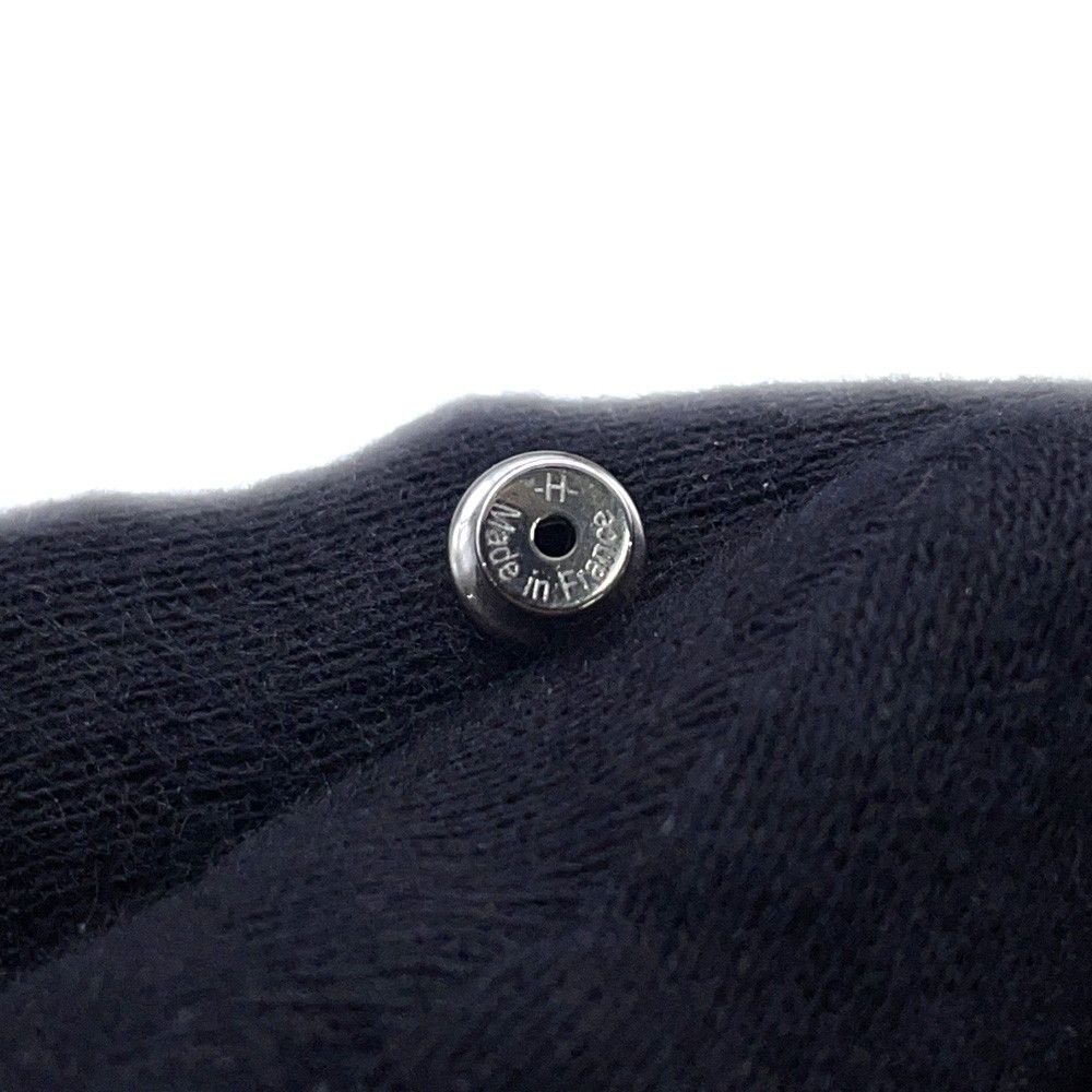 Hermes Earrings Col H Gray Silver Swift — view 7