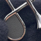 Hermes Earrings Col H Gray Silver Swift — view 5