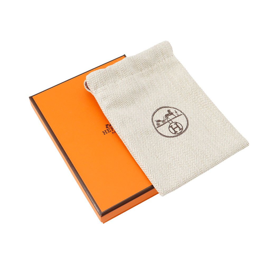 Hermes Earrings Col H Gray Silver Swift — view 8