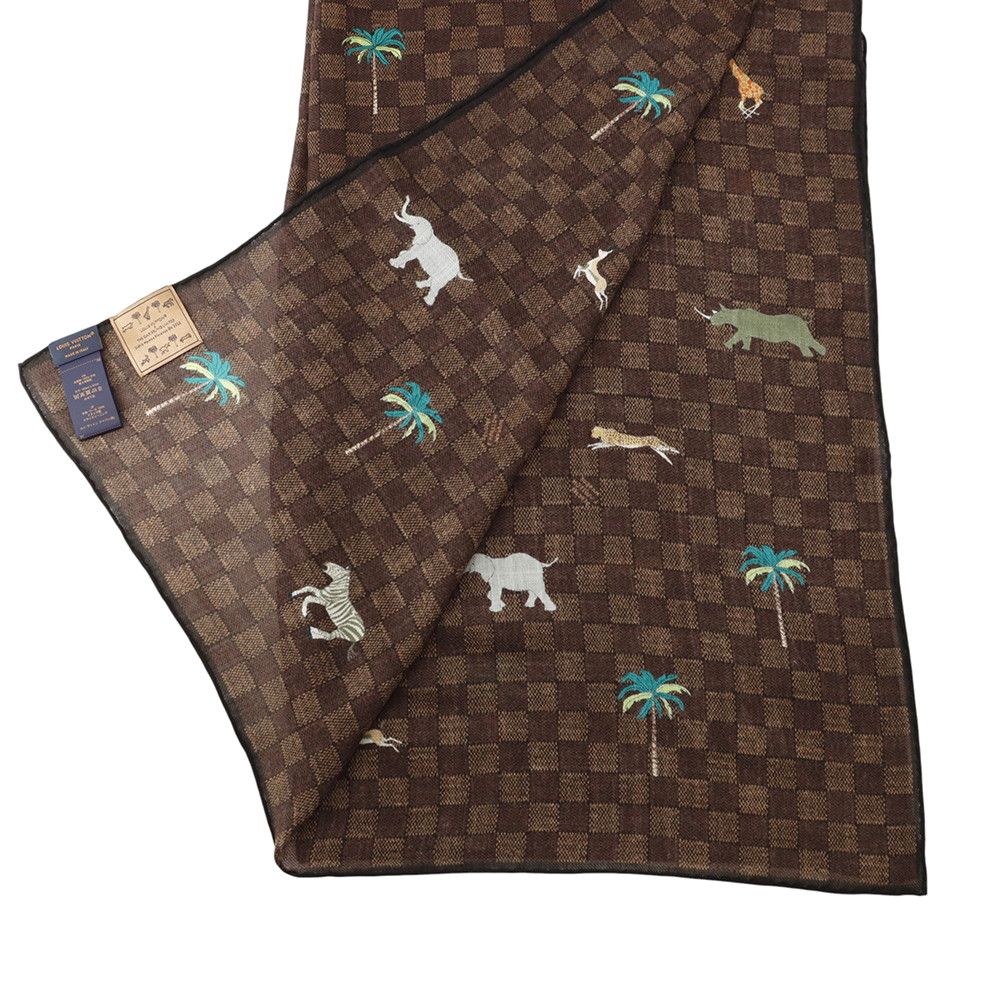 Louis Vuitton Shawl LV the Darjeeling Limited Damier Wool Scarf — view 2