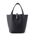 Hermes Handbag Picotin Lock MM Canvas Silver Taurillon Clemence