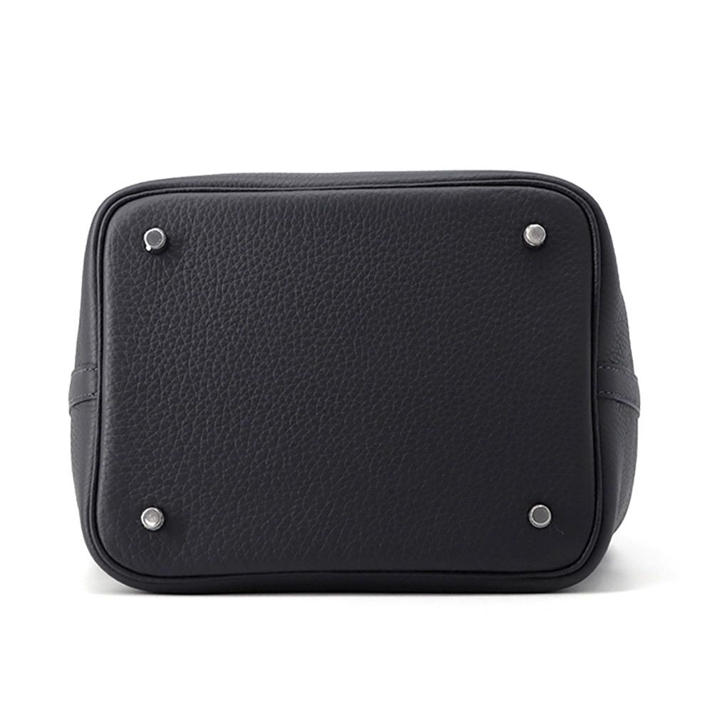 Hermes Handbag Picotin Lock MM Canvas Silver Taurillon Clemence — view 3