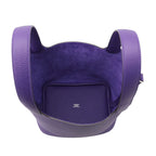 Hermes Handbag Picotin Lock PM Purple Silver Taurillon Clemence — view 5