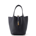 Hermes Handbag Picotin Lock PM Canvas Gold Taurillon Clemence Tote