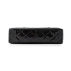 Chanel Chain Shoulder Bag Quilted CC Logo Patent Black — view 3