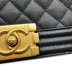 Chanel Chain Shoulder Bag Boy CC Logo Black — view 7