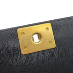 Chanel Chain Shoulder Bag Boy CC Logo Black — view 8