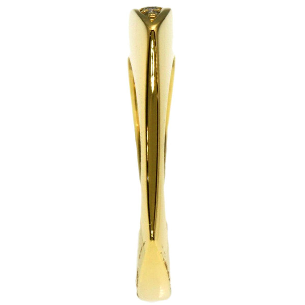 Celine Square Diamond Ring 18k Yellow Gold — view 3