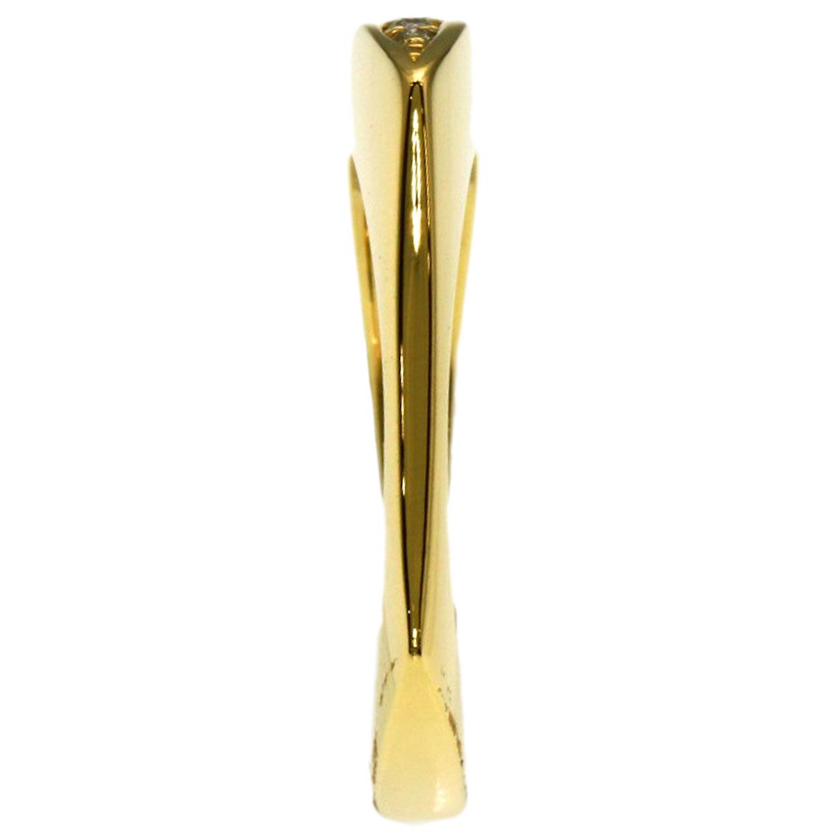 Celine Square Diamond Ring 18k Yellow Gold — view 3