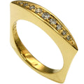 Celine Square Diamond Ring 18k Yellow Gold