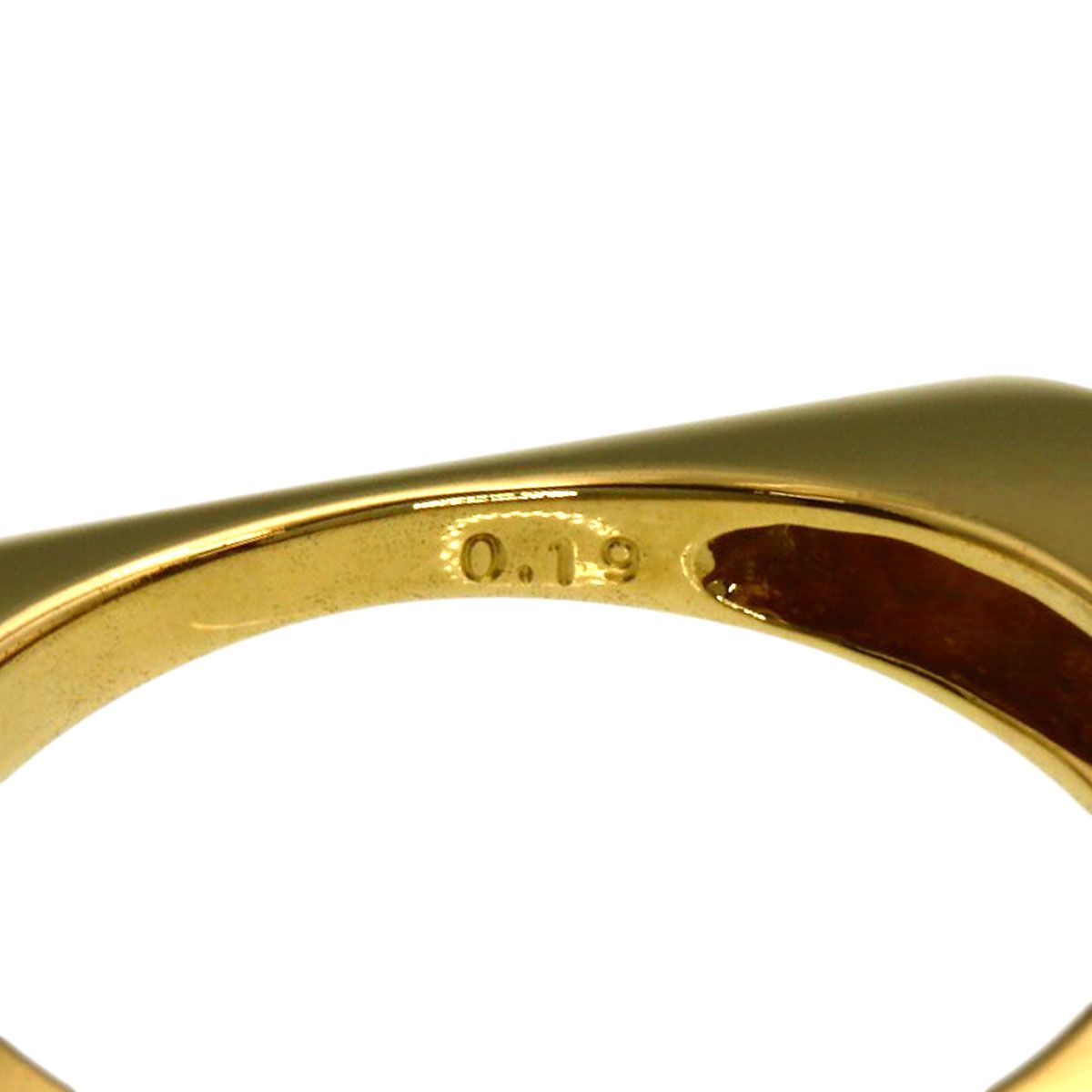 Celine Square Diamond Ring 18k Yellow Gold — view 6