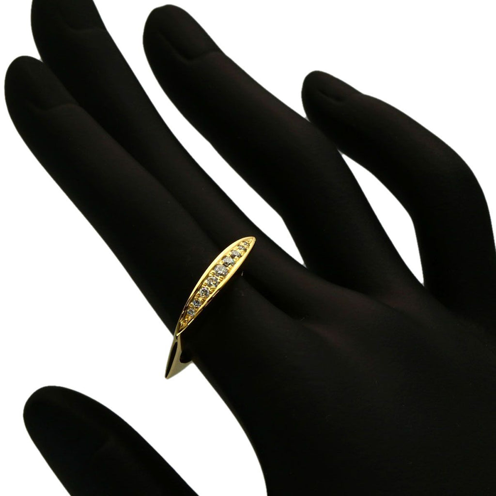 Celine Square Diamond Ring 18k Yellow Gold — view 7