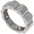 Chanel Pro Field Camellia Diamond 52 Ring 18K White Gold