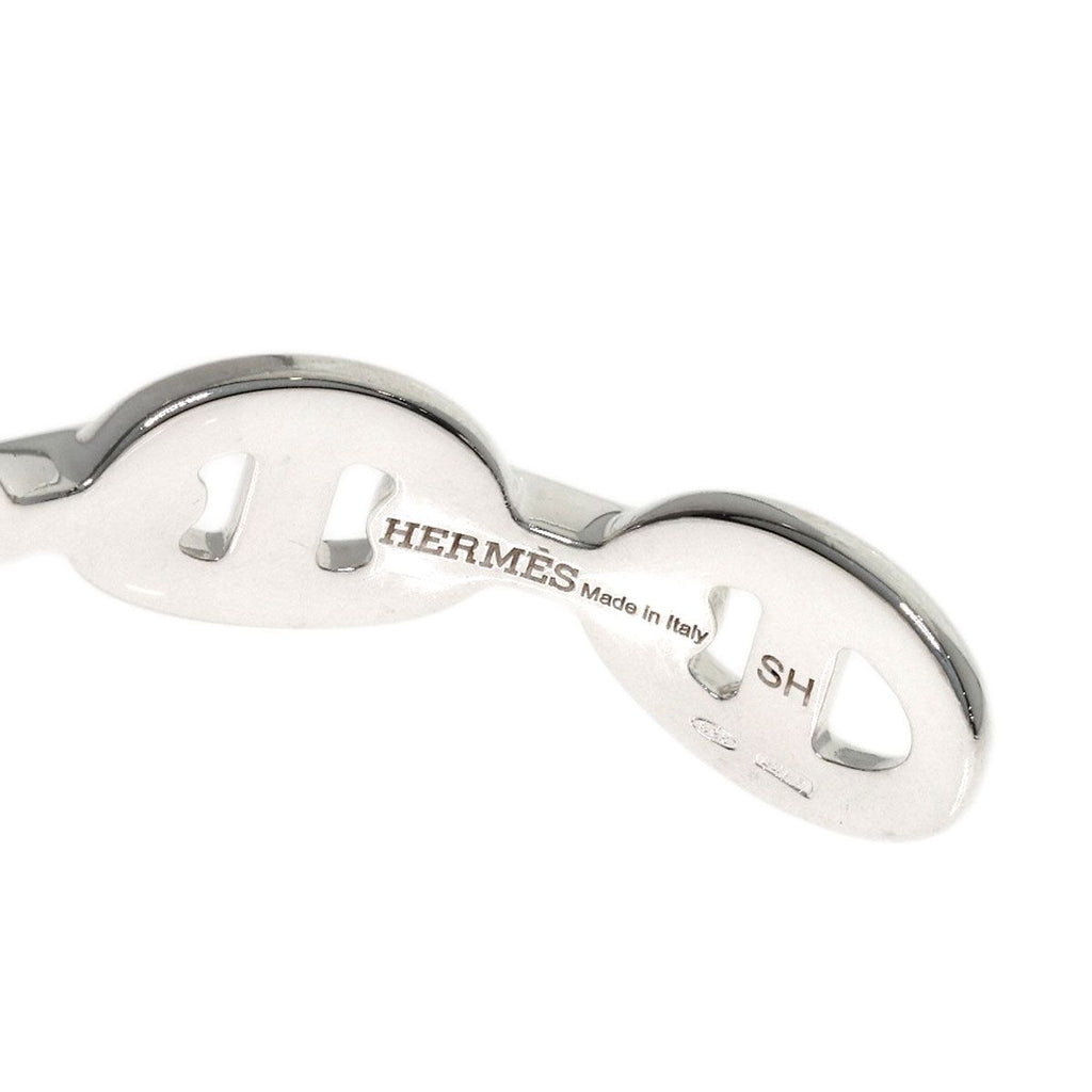 Hermes Chaine D'ancre Enchainee Bangle Bracelet Silver — view 4