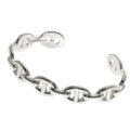 Hermes Chaine D'ancre Enchainee Bangle Bracelet Silver