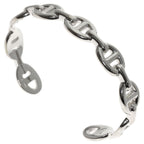 Hermes Chaine D'ancre Enchainee Bangle Bracelet Silver — view 2