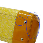 Gucci Mayfair GG Tote Patent Leather Beige Orange Yellow Ribbon Shoulder Bag — view 7