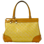 Gucci Mayfair GG Tote Patent Leather Beige Orange Yellow Ribbon Shoulder Bag