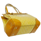 Gucci Mayfair GG Tote Patent Leather Beige Orange Yellow Ribbon Shoulder Bag — view 3