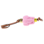 Loewe Bag Charm Strap Mascot Pink Leather Keychain — view 4