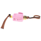 Loewe Bag Charm Strap Mascot Pink Leather Keychain — view 3