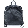 Chanel 22 Backpack Handbag CC Logo Lambskin Sawblack