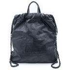 Chanel 22 Backpack Handbag CC Logo Lambskin Sawblack